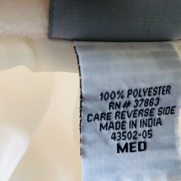 Jacket BLAIR Medium Winter White Button Front Long Sleeves Washable - Picture 9 of 9